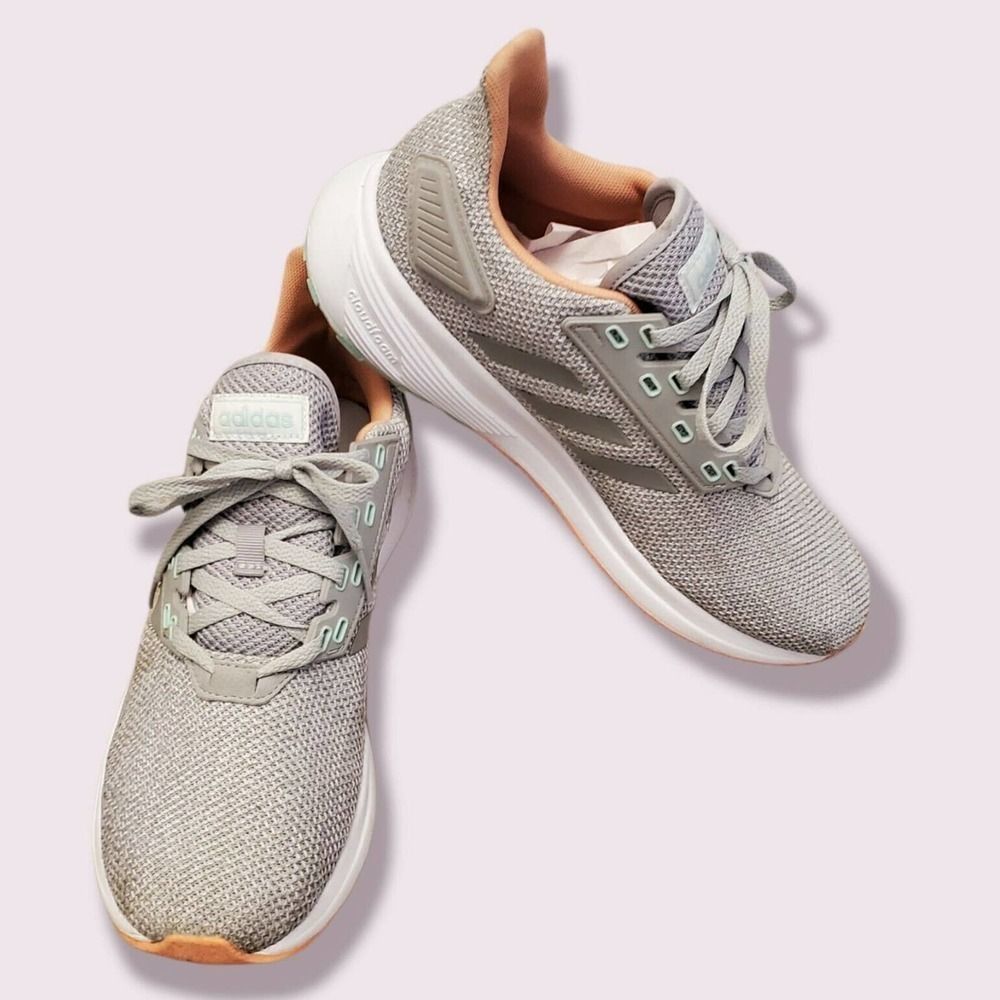 Adidas Womens Duramo 9 BB7006 Gray Running Shoes Sneakers Size 9 | EUC